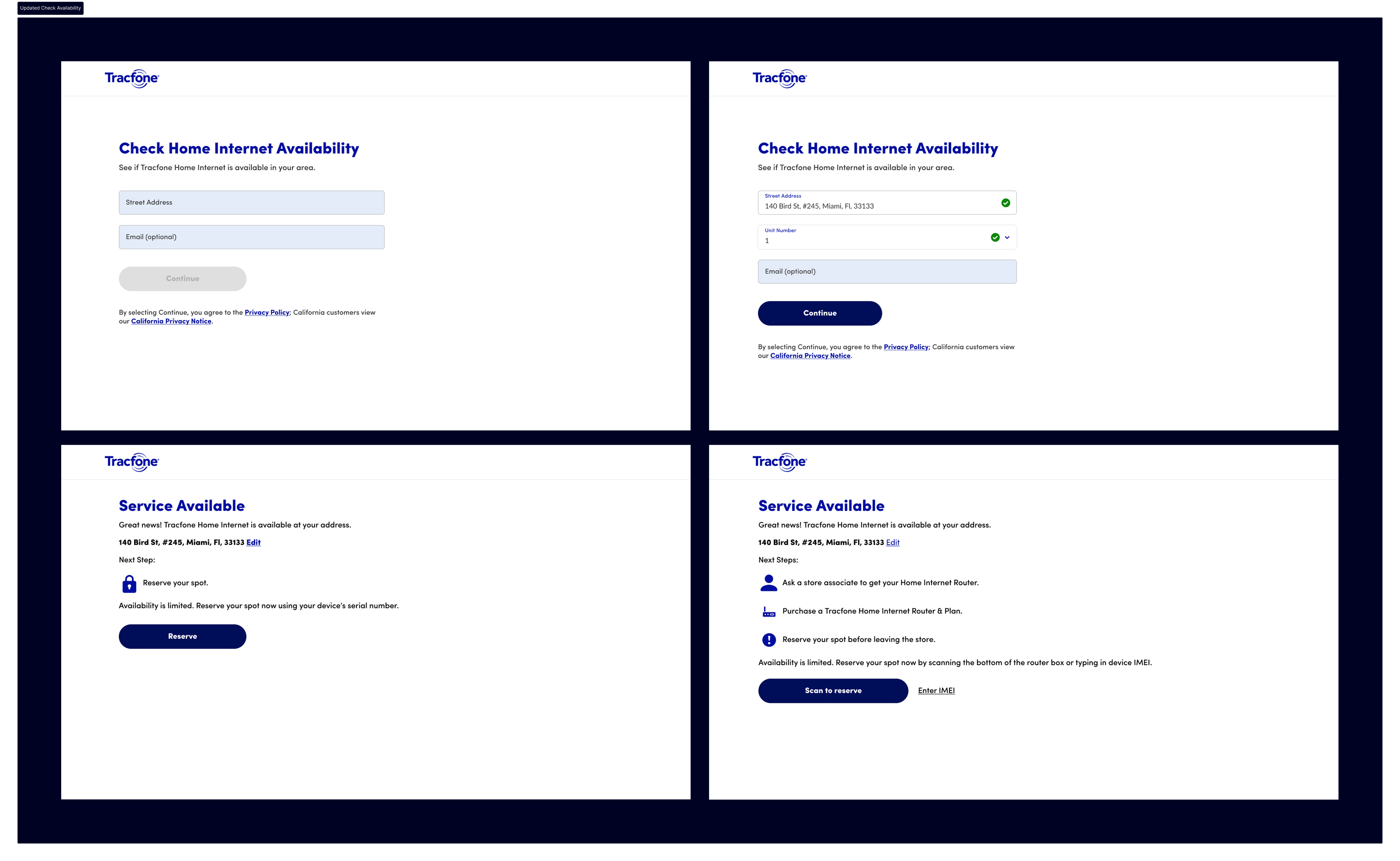 FWA mobile-first interface examples