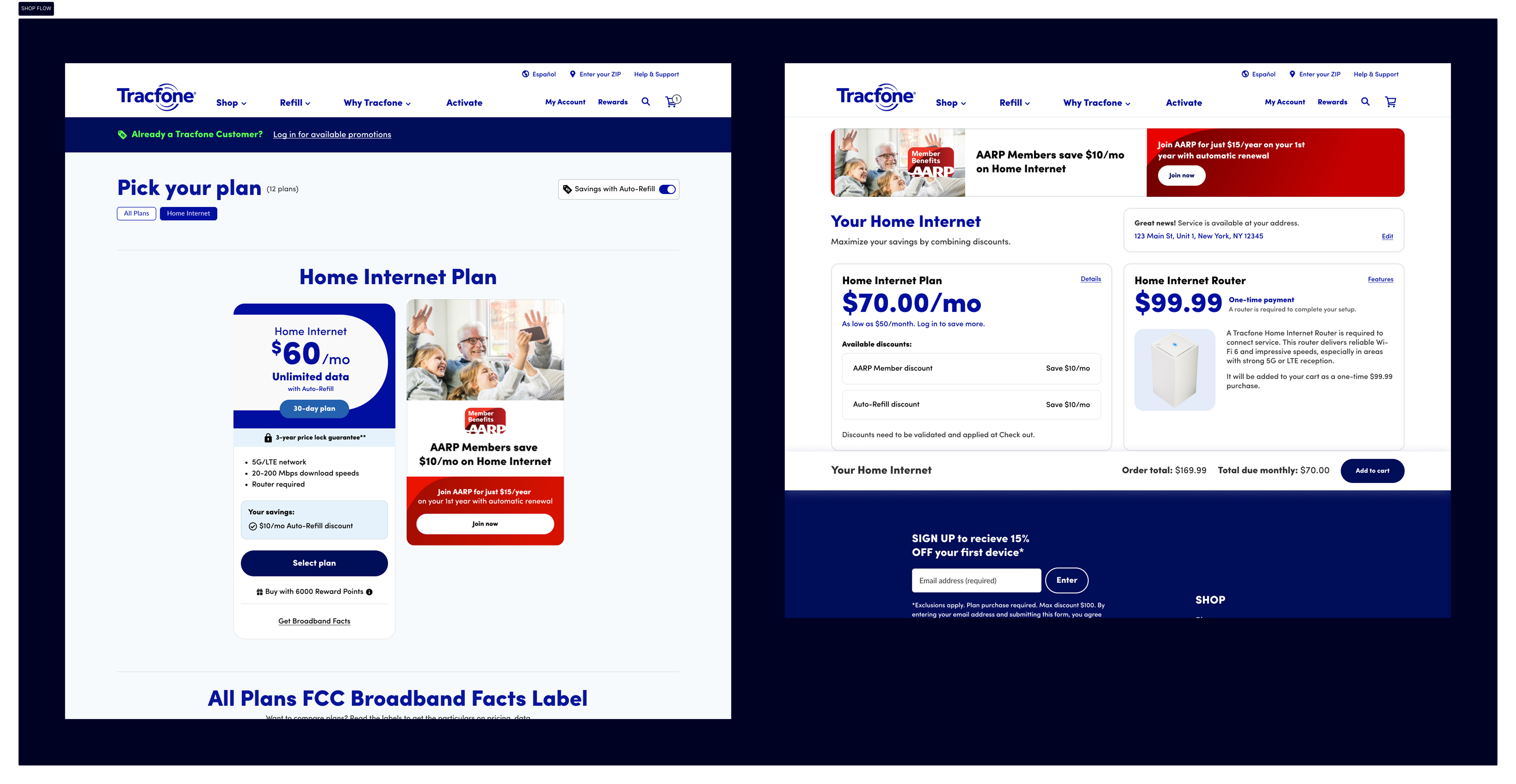 FWA mobile-first interface examples
